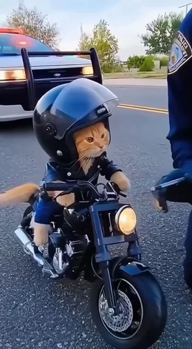 “Bro really said ‘I’m not going back to jail’ 🏍️🐱”